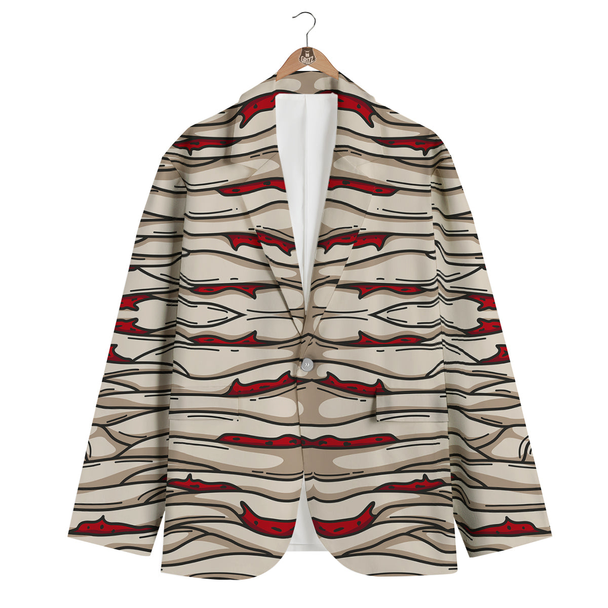 Mummy Bandage Print Pattern Men's Blazer-grizzshop