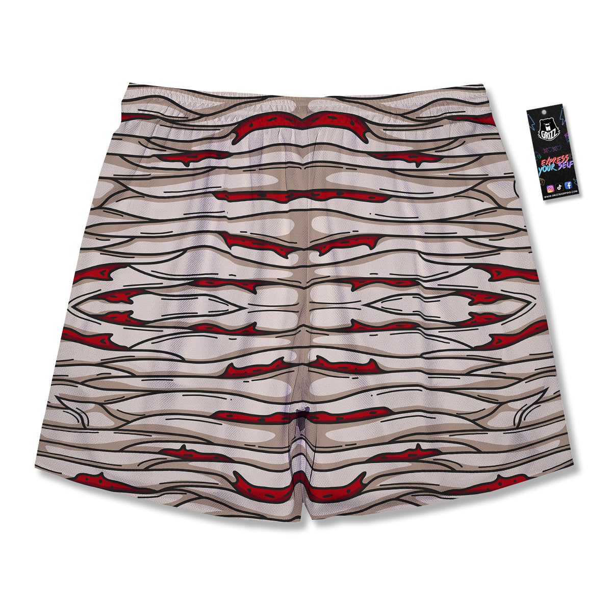 Mummy Bandage Print Pattern Men's Running Shorts-grizzshop