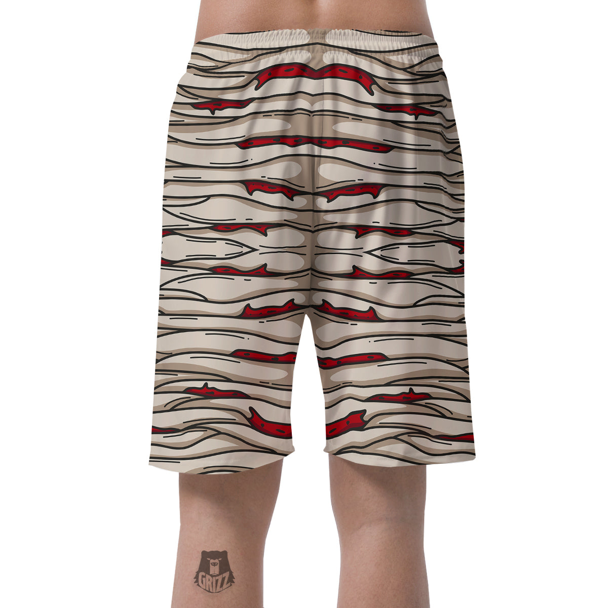 Mummy Bandage Print Pattern Men's Shorts-grizzshop
