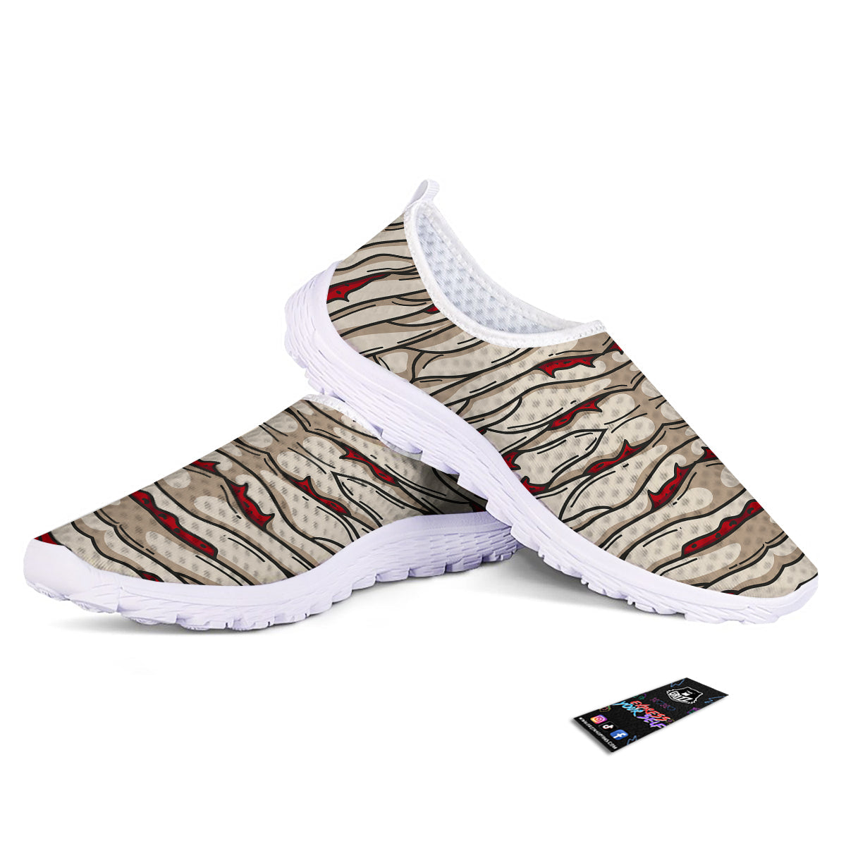 Mummy Bandage Print Pattern Nurse Shoes-grizzshop