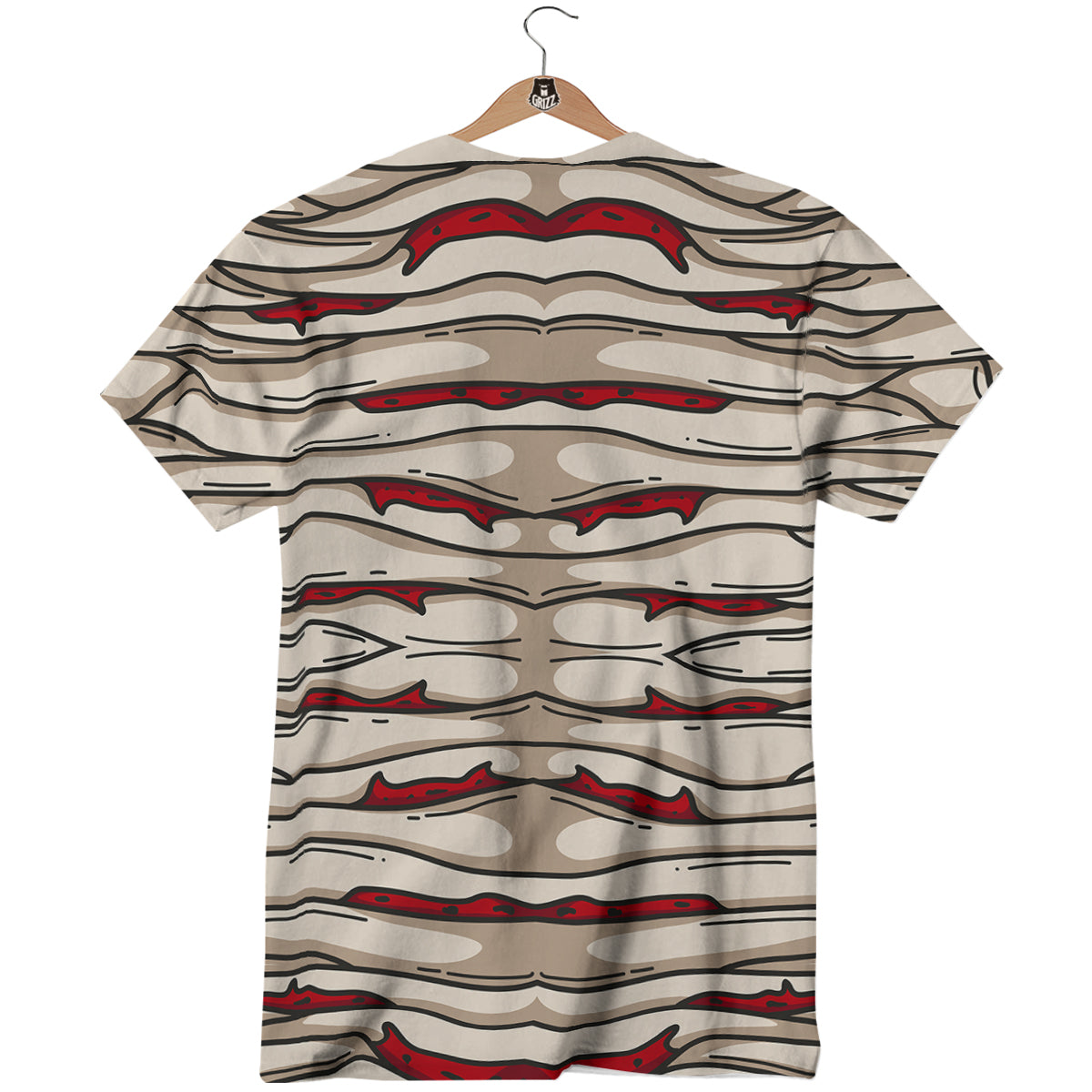 Mummy Bandage Print Pattern T-Shirt-grizzshop