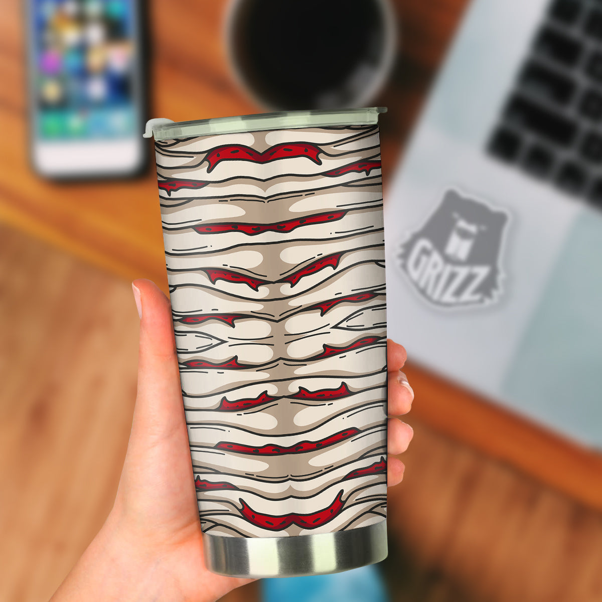 Mummy Bandage Print Pattern Tumbler-grizzshop