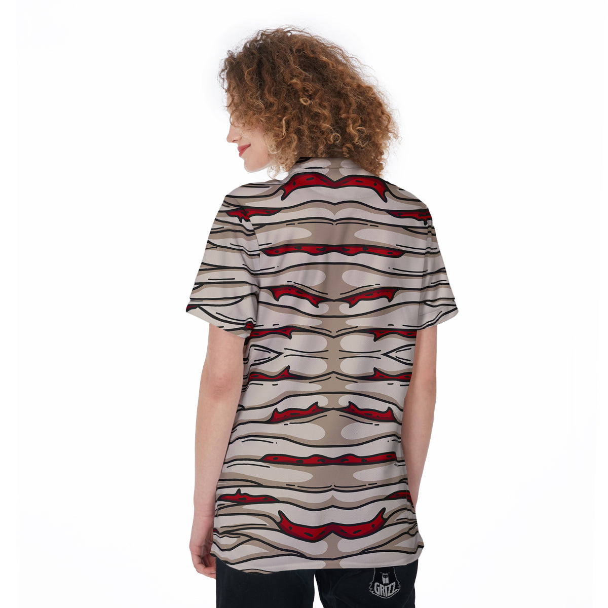 Mummy Bandage Print Pattern Women's Golf Shirts-grizzshop