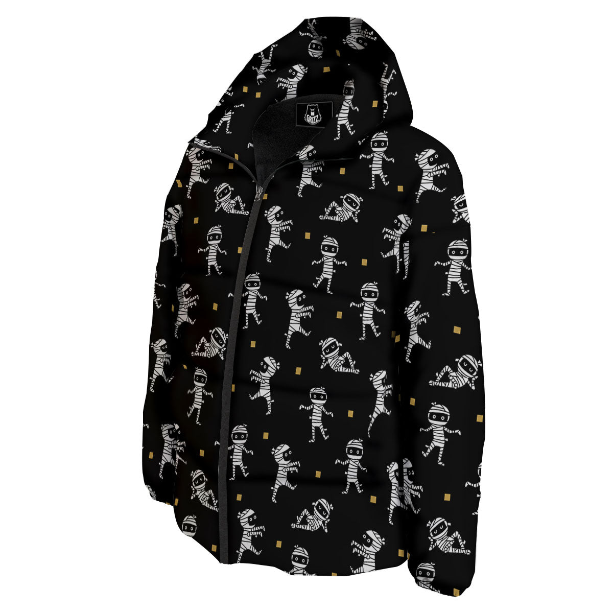 Mummy Cartoon Print Pattern Down Jacket-grizzshop