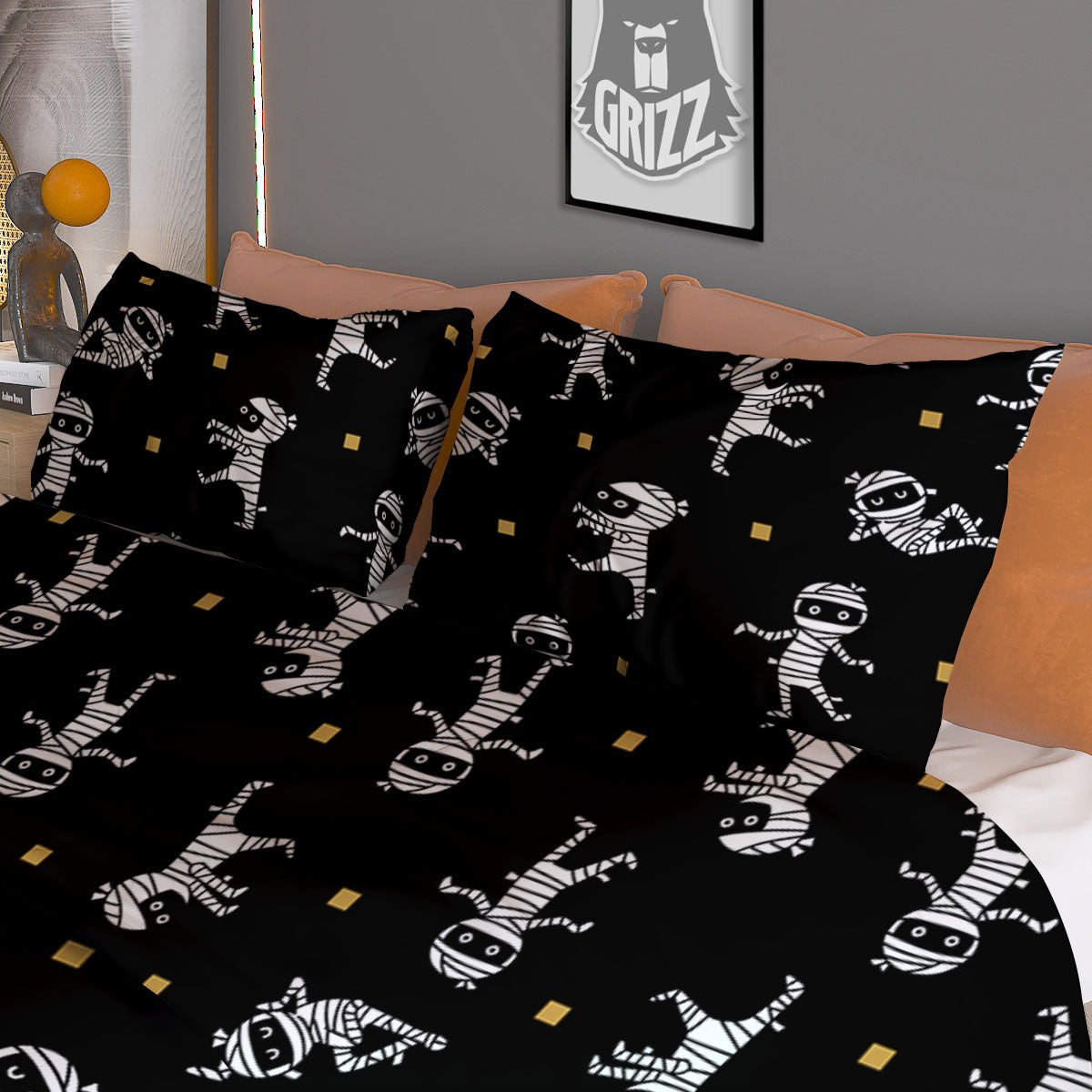 Marijuana Leaf Green Print Duvet Cover Bedding Set