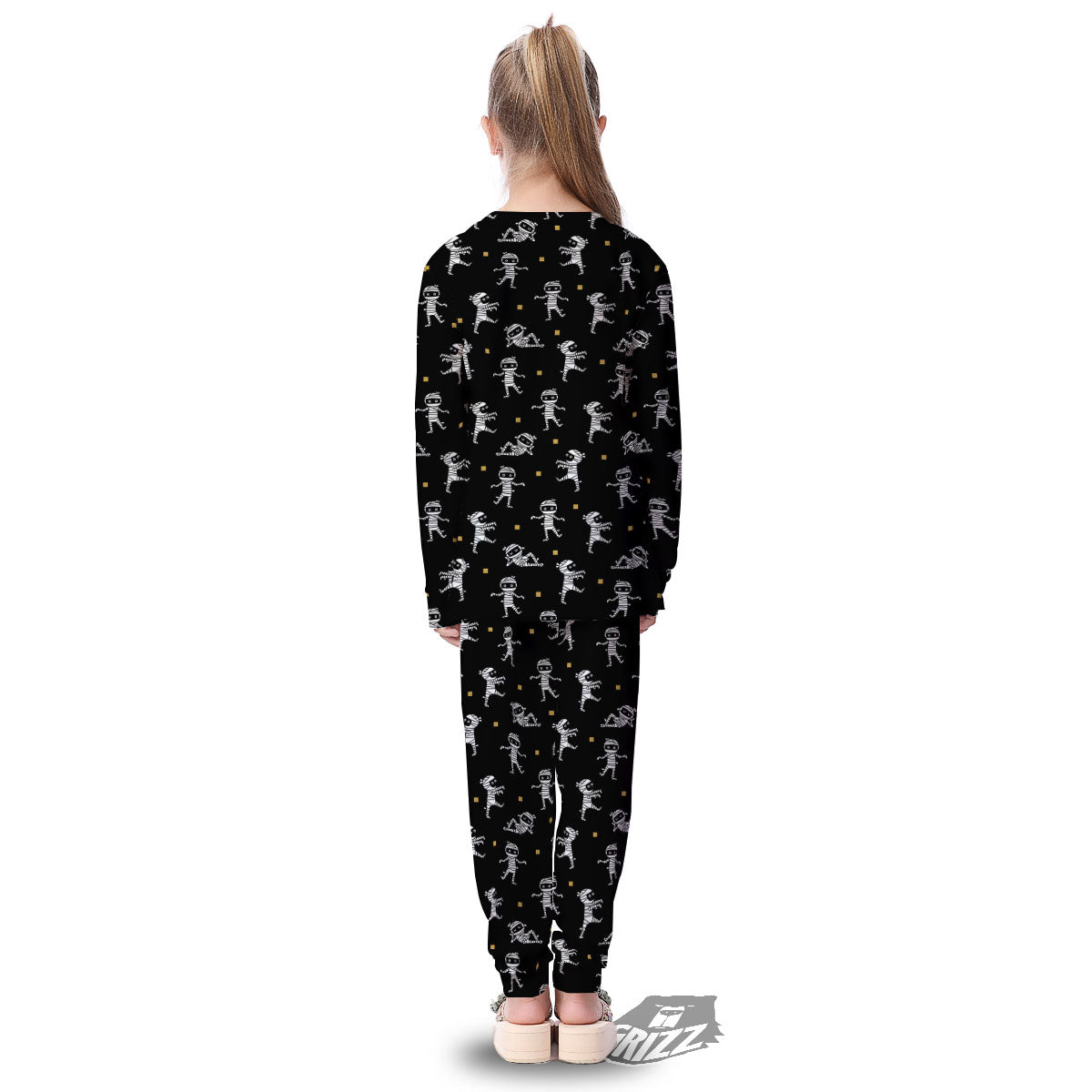 Mummy Cartoon Print Pattern Kid's Pajamas-grizzshop