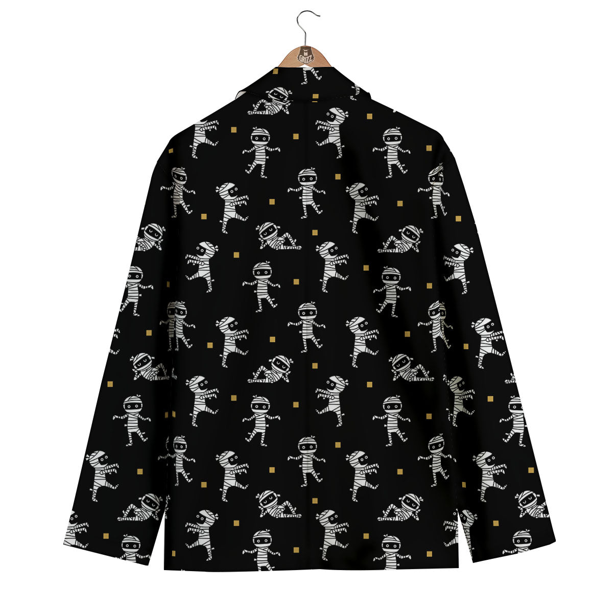 Mummy Cartoon Print Pattern Men's Blazer-grizzshop