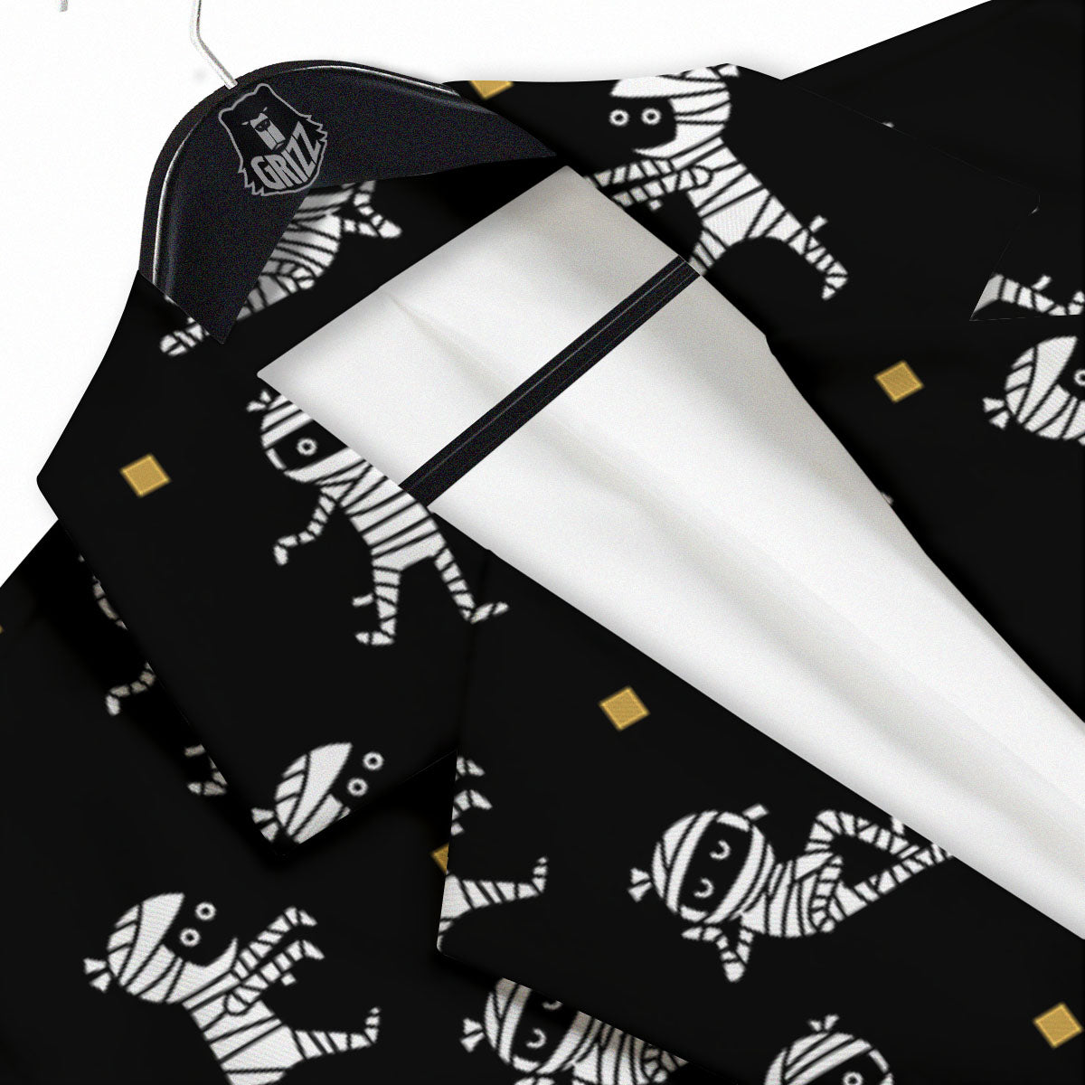 Mummy Cartoon Print Pattern Men's Sport Coat-grizzshop