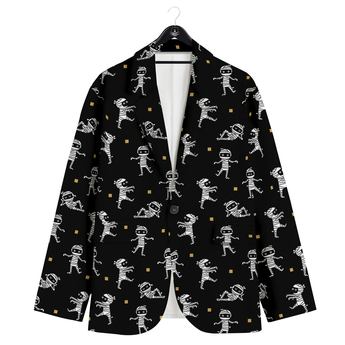 Mummy Cartoon Print Pattern Men's Sport Coat-grizzshop