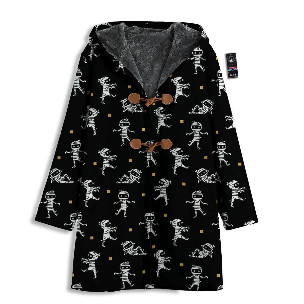 Mummy Cartoon Print Pattern Men's Windbreaker Jacket-grizzshop
