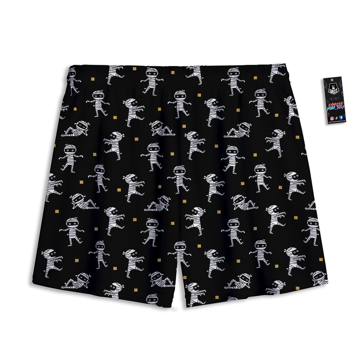 Marijuana Leaf Green Print Mesh Shorts