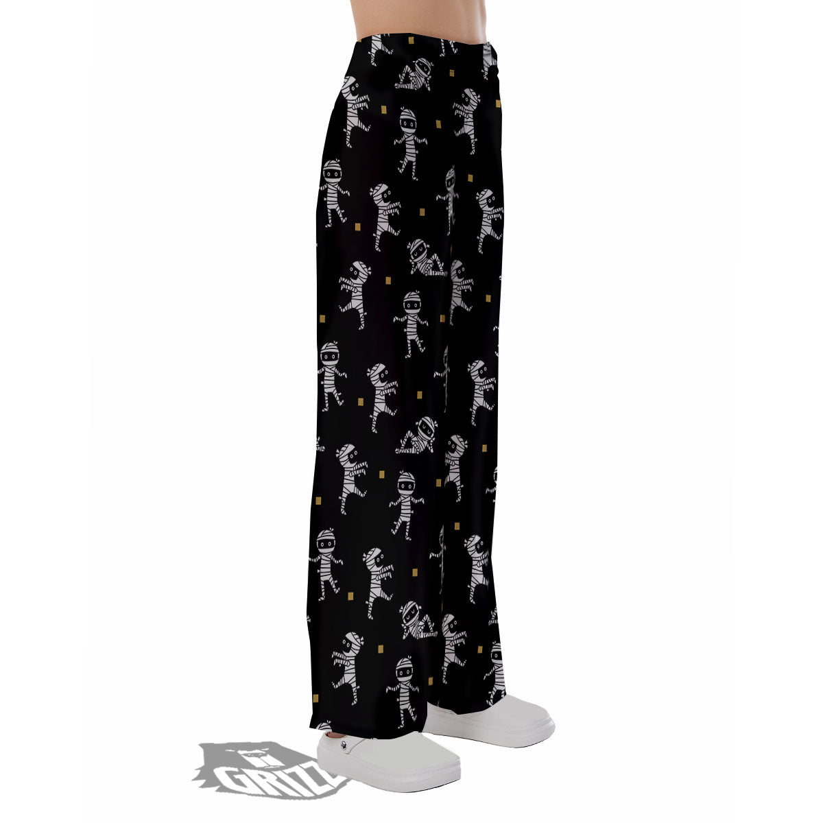 Mummy Cartoon Print Pattern Pajama Pants-grizzshop