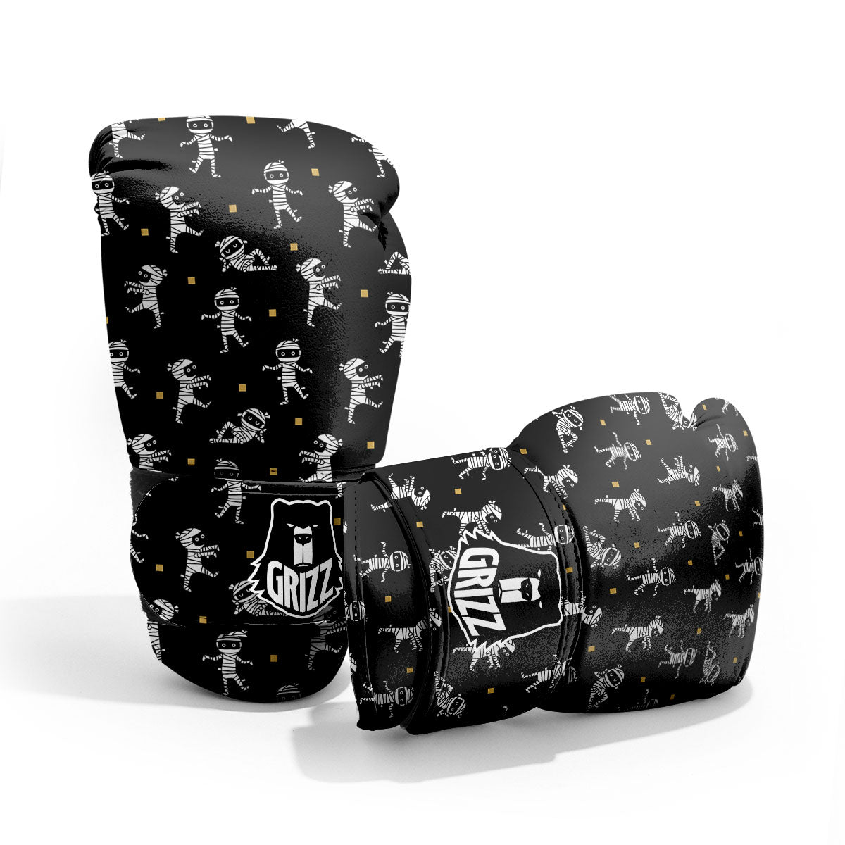 Mummy Cartoon Print Pattern Pro Boxing Glove
