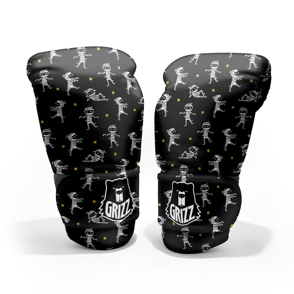 Mummy Cartoon Print Pattern Pro Boxing Glove
