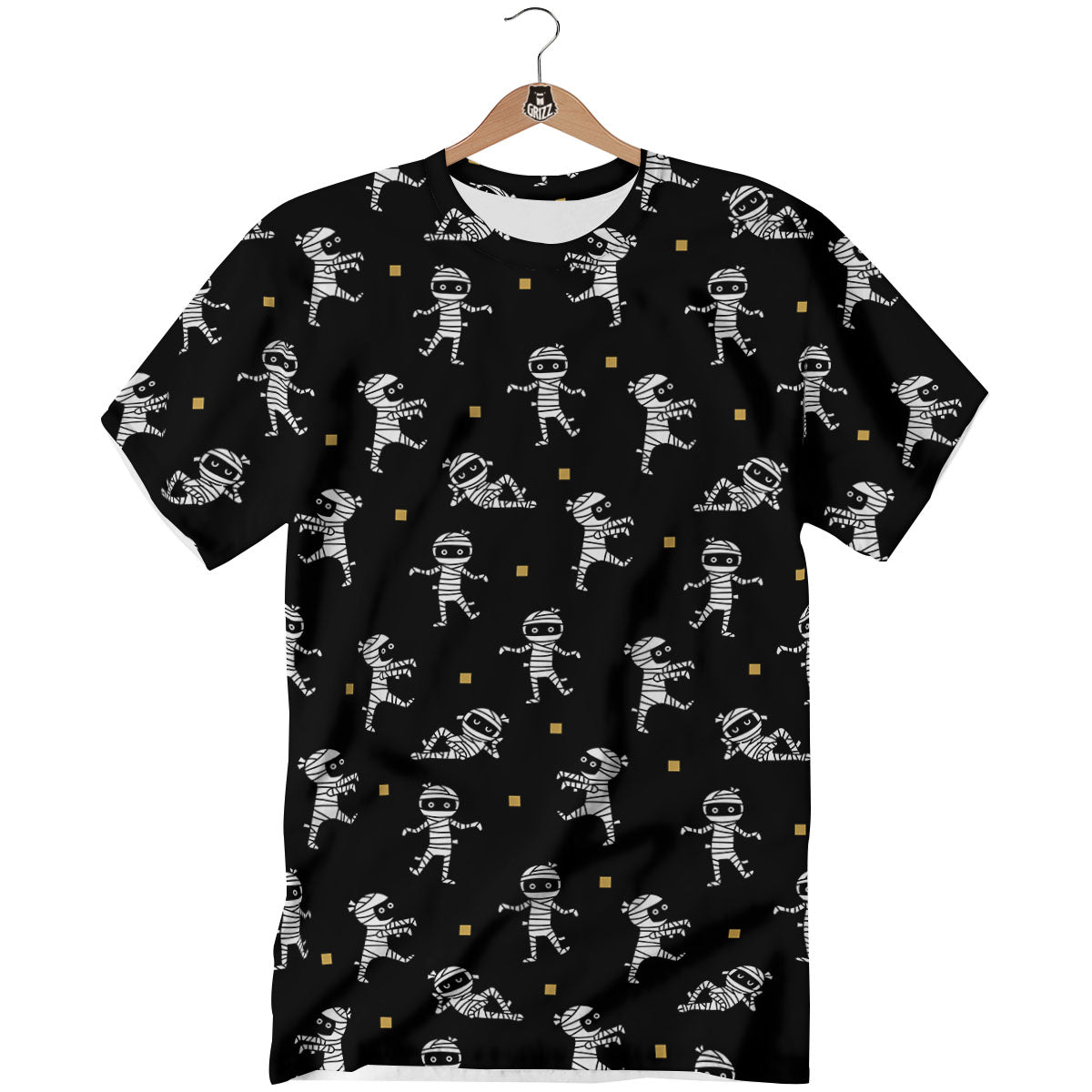 Mummy Cartoon Print Pattern T-Shirt-grizzshop