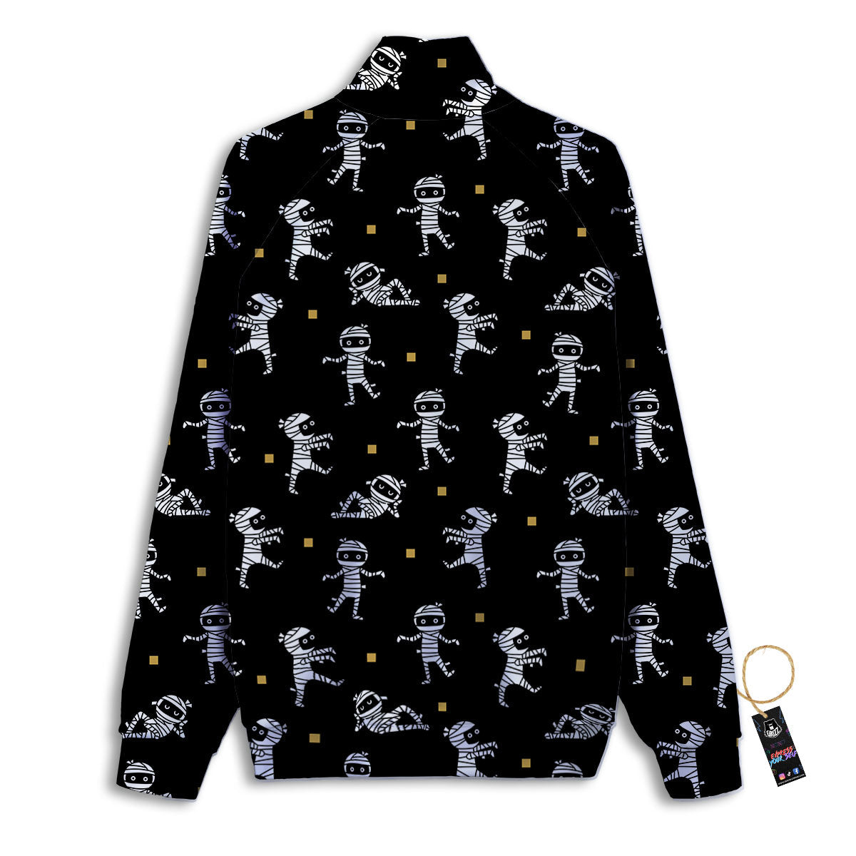Mummy Cartoon Print Pattern Track Jacket-grizzshop