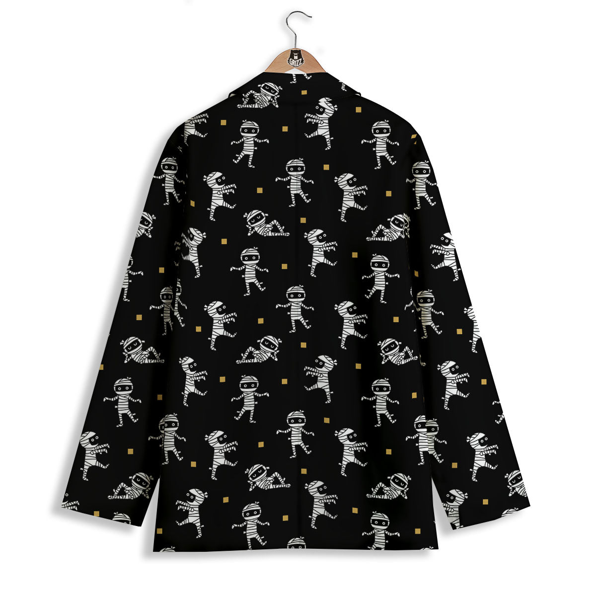 Mummy Cartoon Print Pattern Women's Blazer-grizzshop
