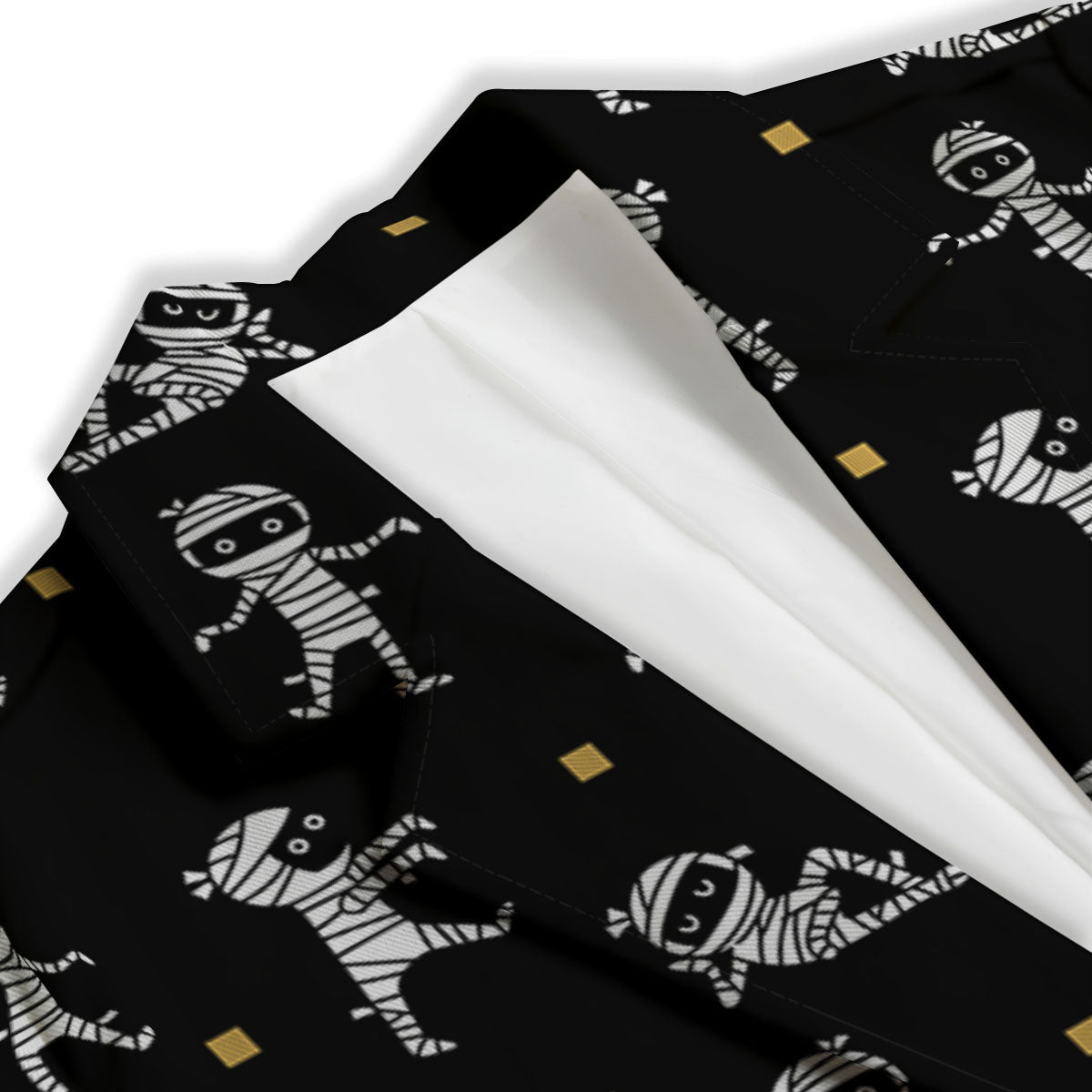 Mummy Cartoon Print Pattern Women's Blazer-grizzshop