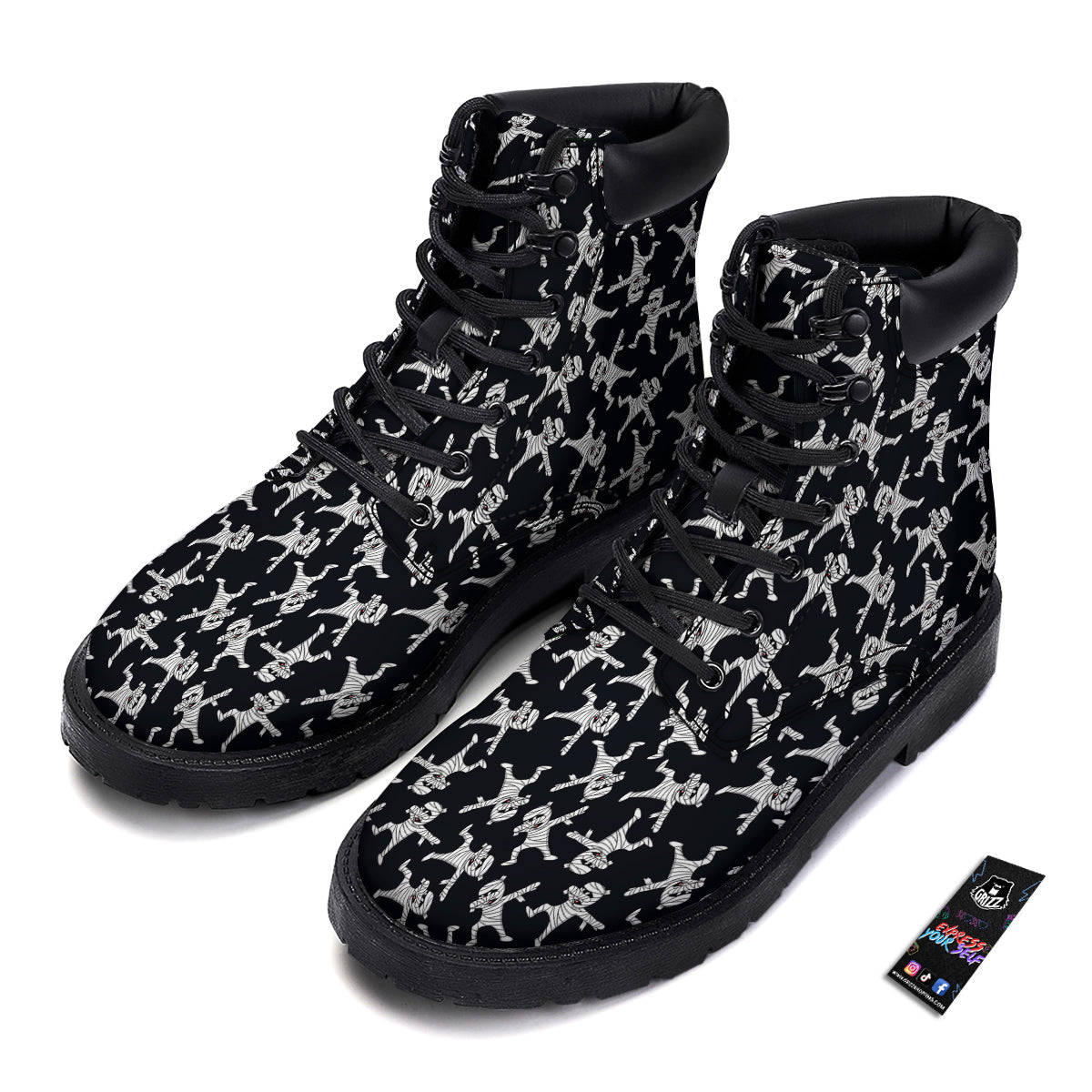 Mummy Cute Print Pattern Boots-grizzshop