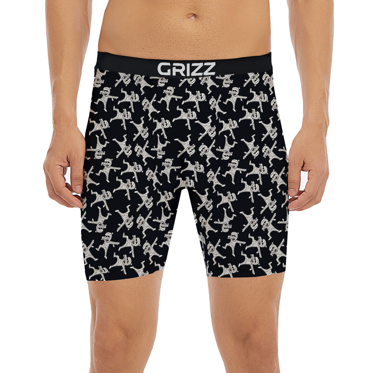 Mummy Cute Print Pattern Boxer Briefs-grizzshop