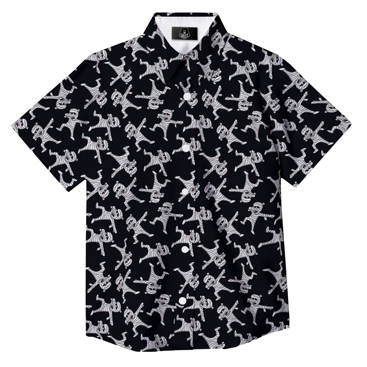 Mummy Cute Print Pattern Button Up Shirt-grizzshop
