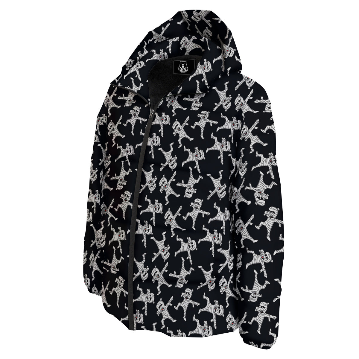 Mummy Cute Print Pattern Down Jacket-grizzshop