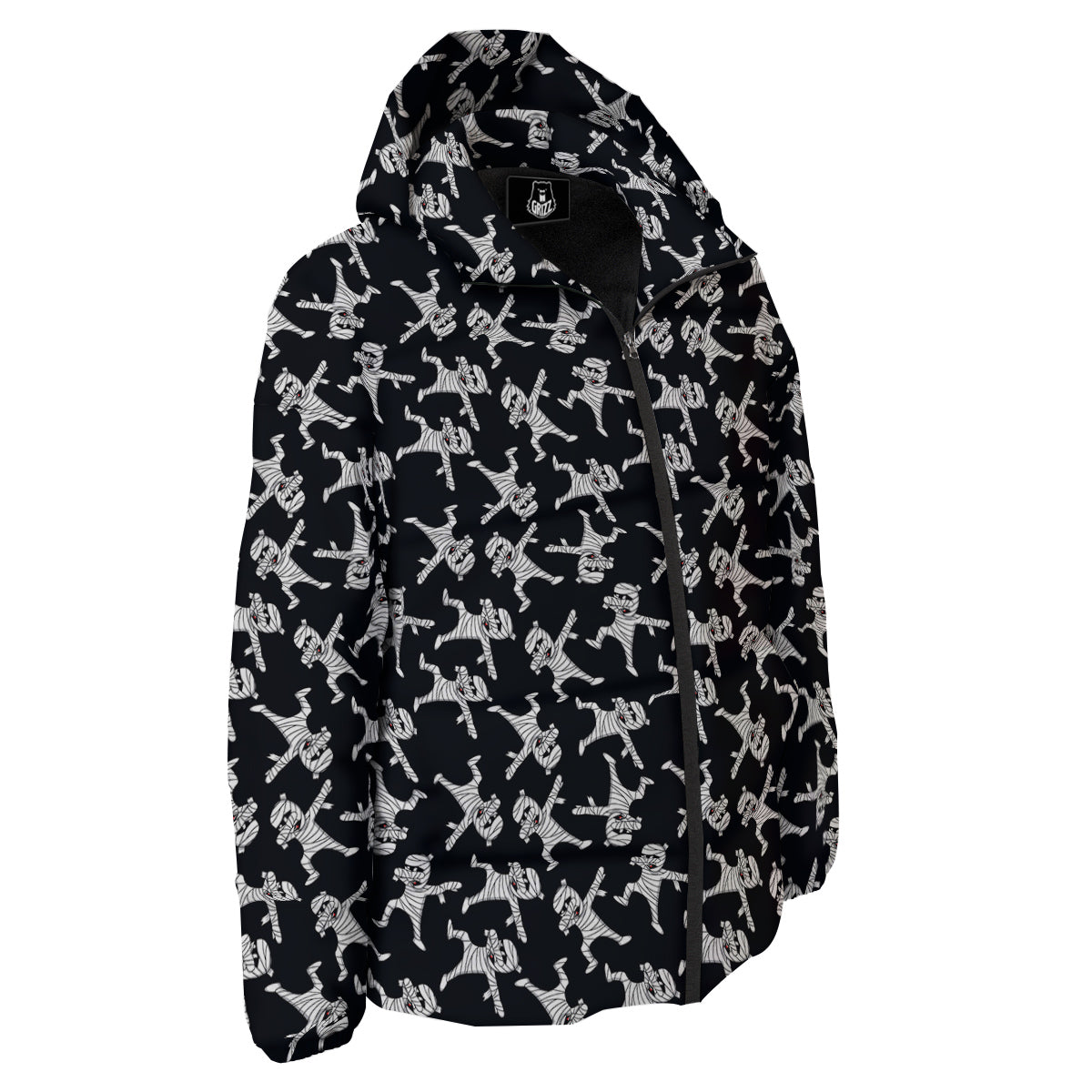 Mummy Cute Print Pattern Down Jacket-grizzshop