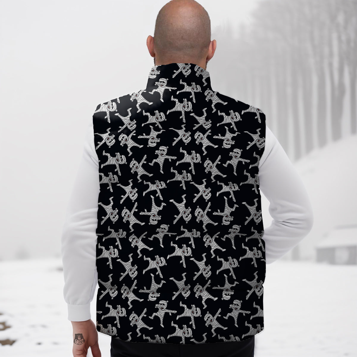 Mummy Cute Print Pattern Down Vest