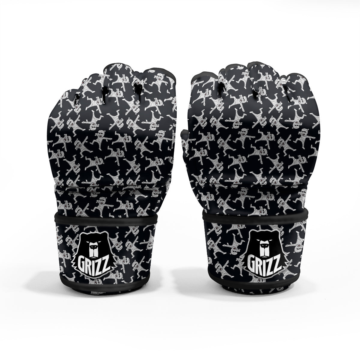 Mummy Cute Print Pattern MMA Gloves-grizzshop