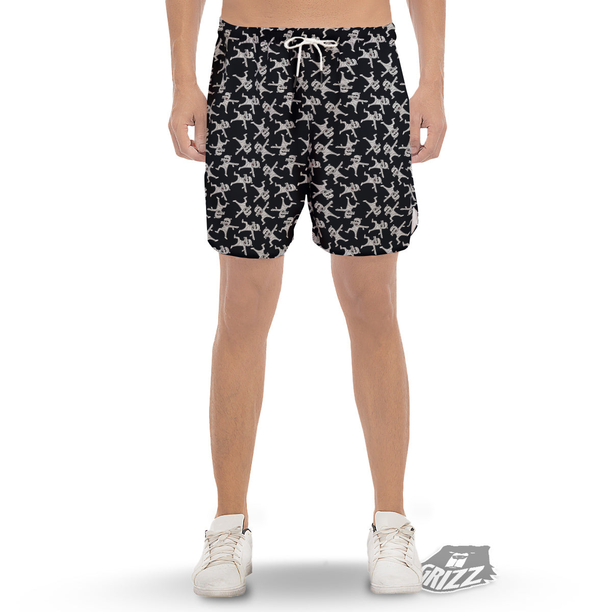 Mummy Cute Print Pattern Men's Gym Shorts-grizzshop