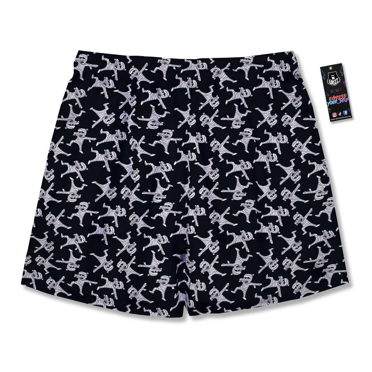 Mummy Cute Print Pattern Men's Running Shorts-grizzshop