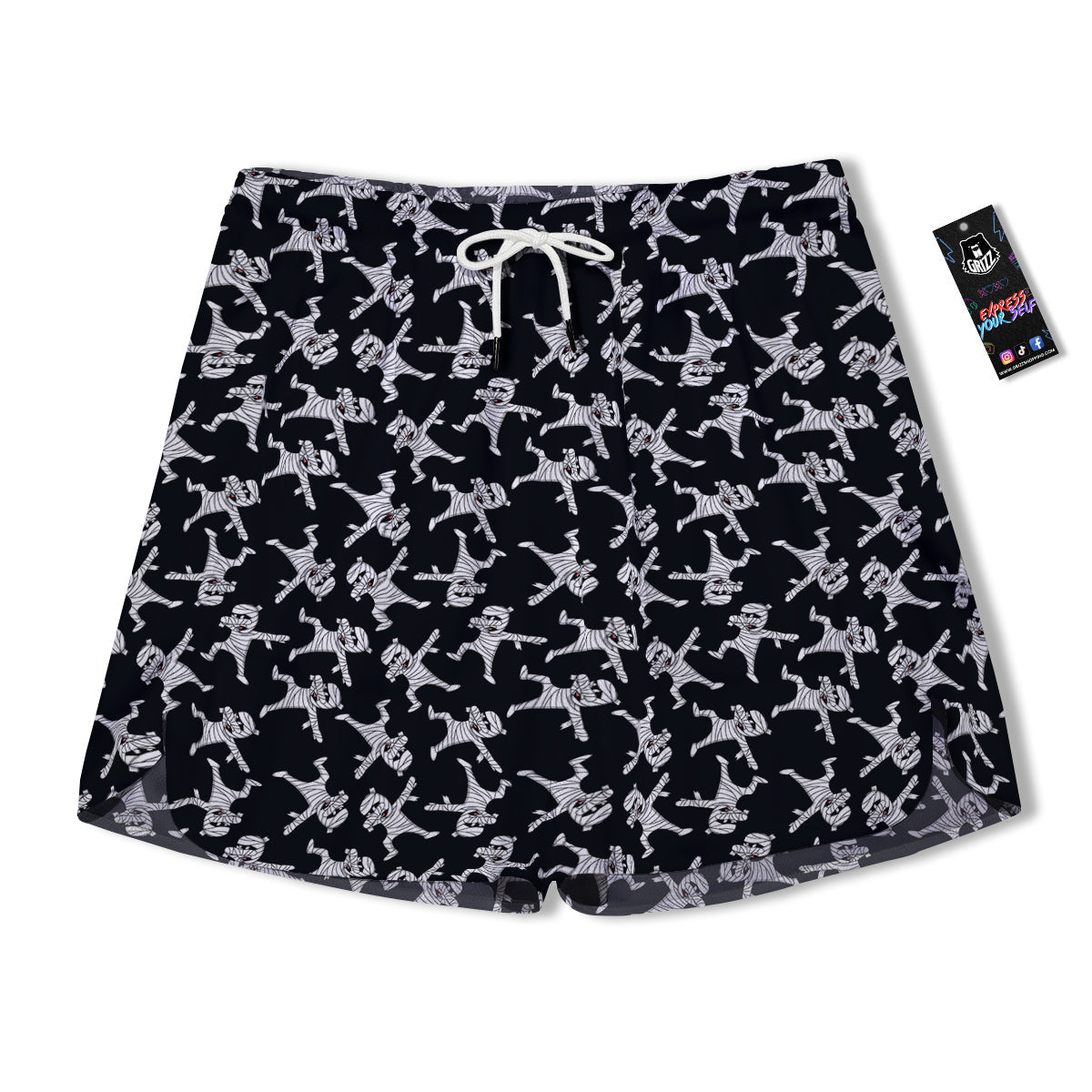 Mummy Cute Print Pattern Men's Running Shorts-grizzshop
