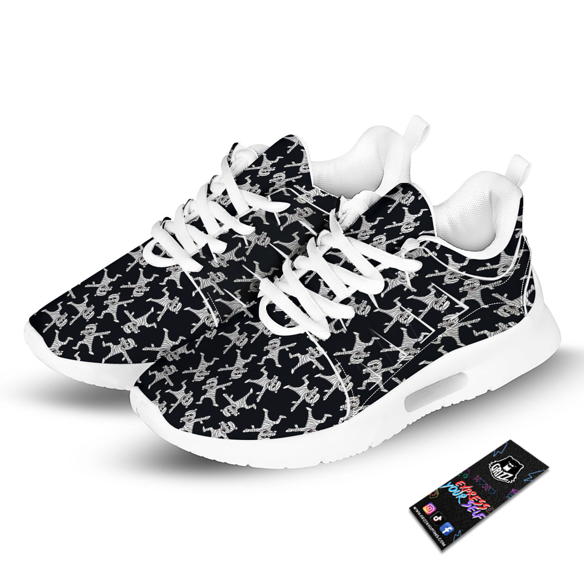 Mummy Cute Print Pattern Tennis Shoes-grizzshop