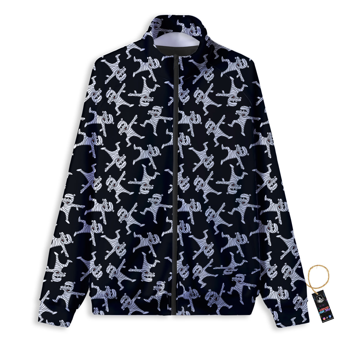Mummy Cute Print Pattern Track Jacket-grizzshop