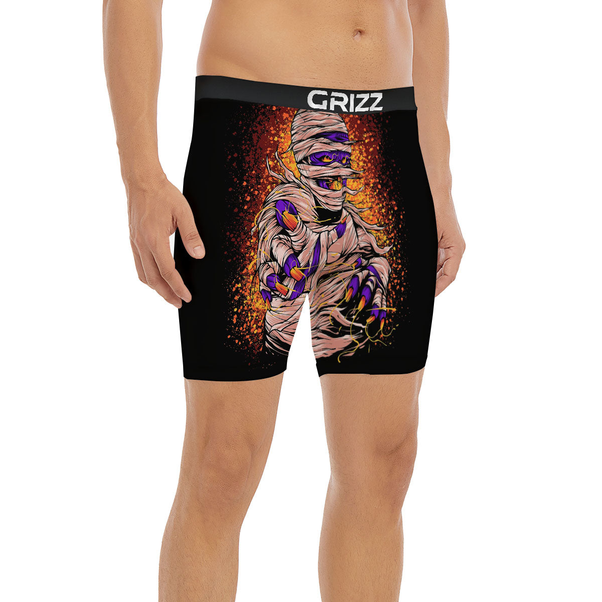 Mummy Halloween Print Boxer Briefs-grizzshop