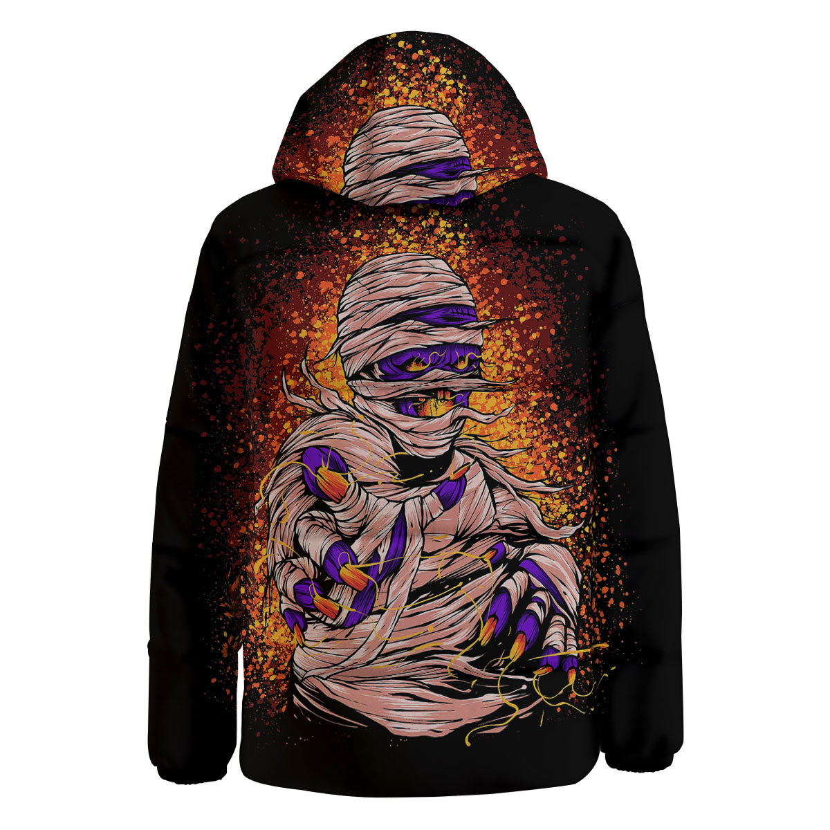 Mummy Halloween Print Down Jacket-grizzshop