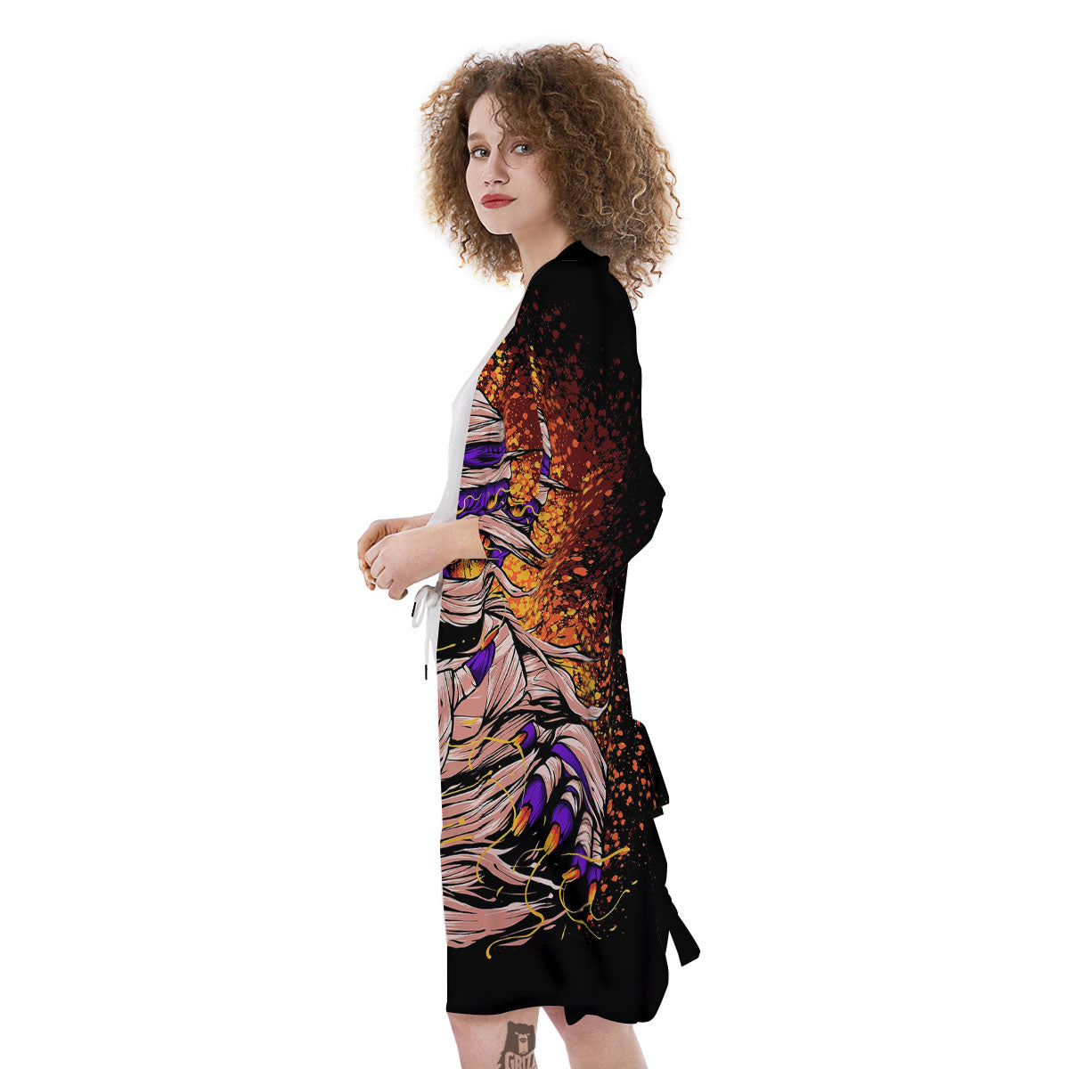 Mummy Halloween Print Kimono-grizzshop