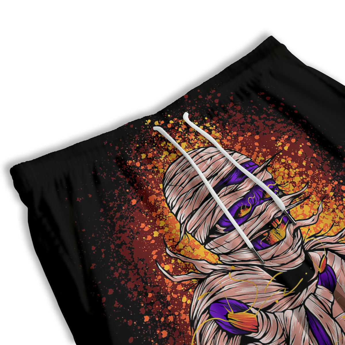 Mummy Halloween Print Men's Athletic Shorts