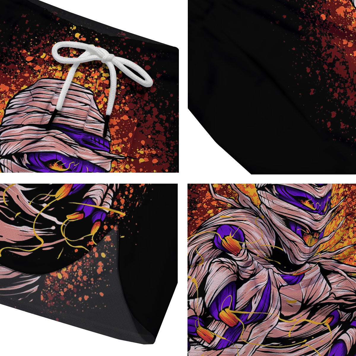 Mummy Halloween Print Men's Running Shorts-grizzshop