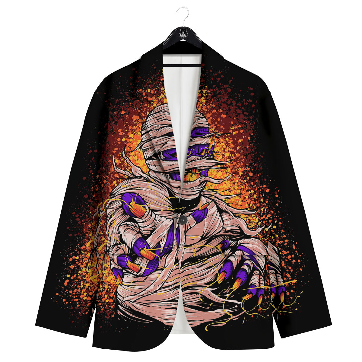 Mummy Halloween Print Men's Sport Coat-grizzshop