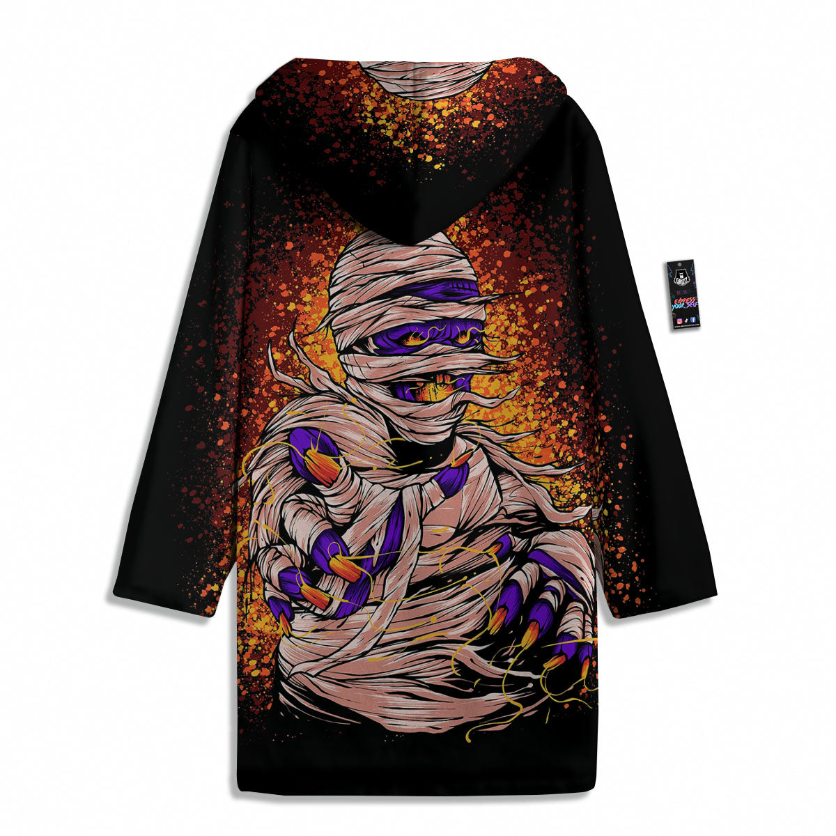 Mummy Halloween Print Men's Windbreaker Jacket-grizzshop