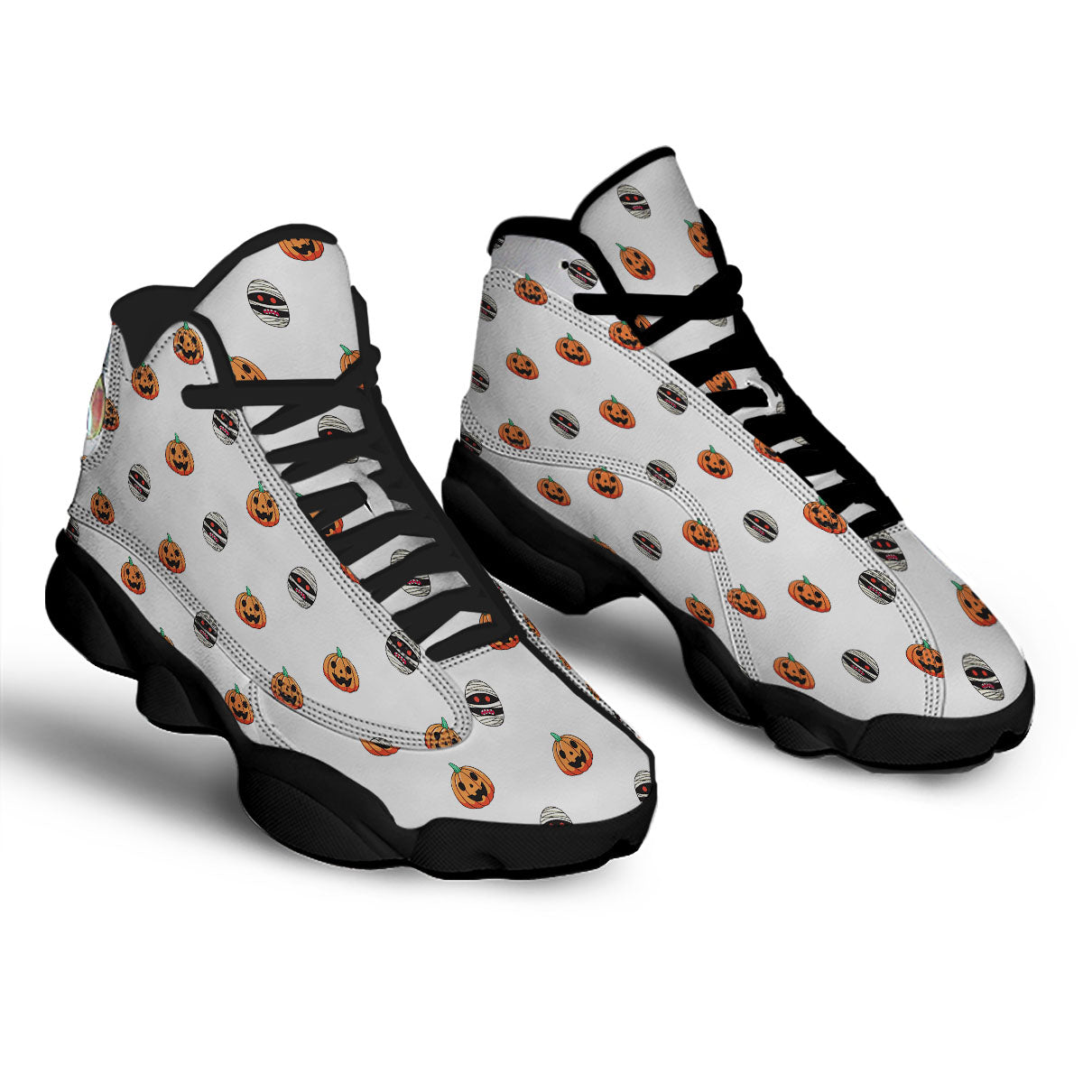 Mummy Halloween Print Pattern Black Basketball Shoes-grizzshop