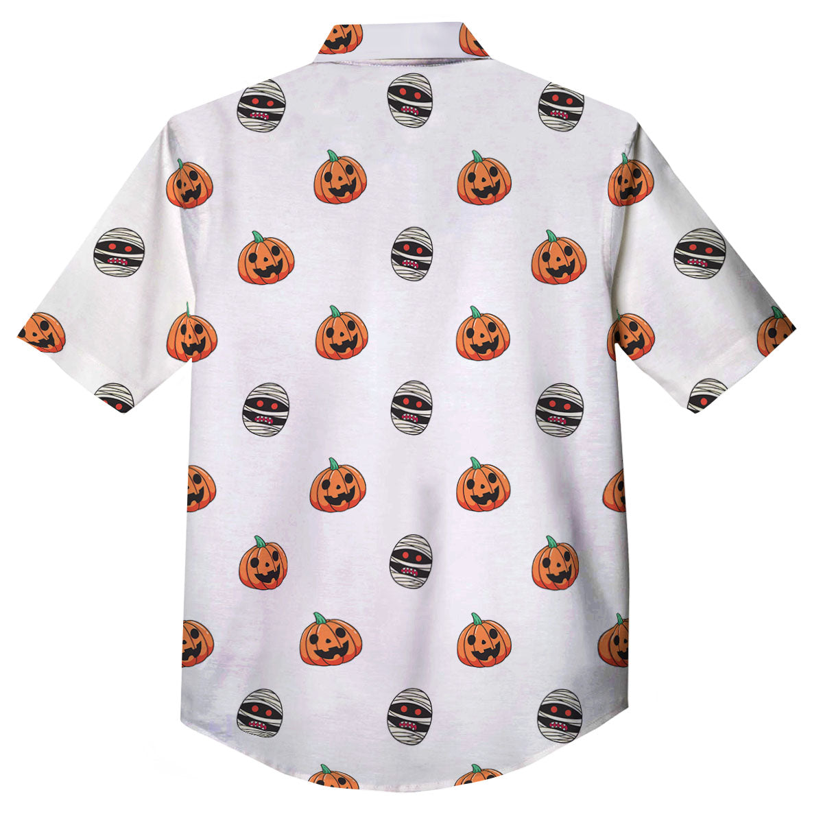 Mummy Halloween Print Pattern Button Up Shirt-grizzshop