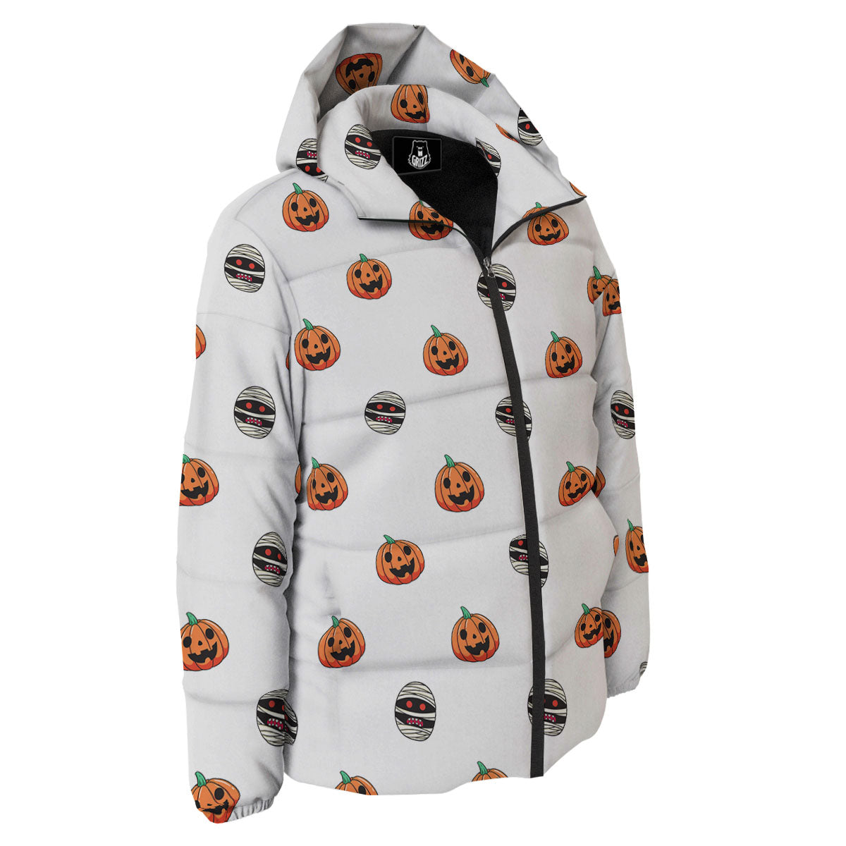 Mummy Halloween Print Pattern Down Jacket-grizzshop