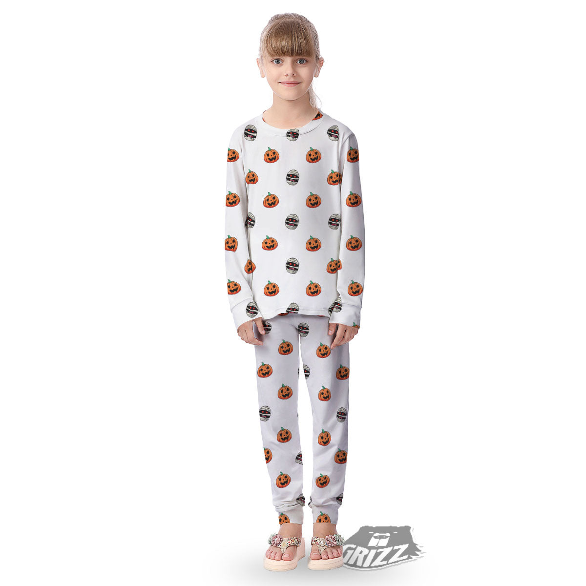 Mummy Halloween Print Pattern Kid's Pajamas-grizzshop