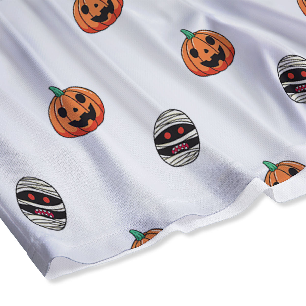 Mummy Halloween Print Pattern Mesh Shorts