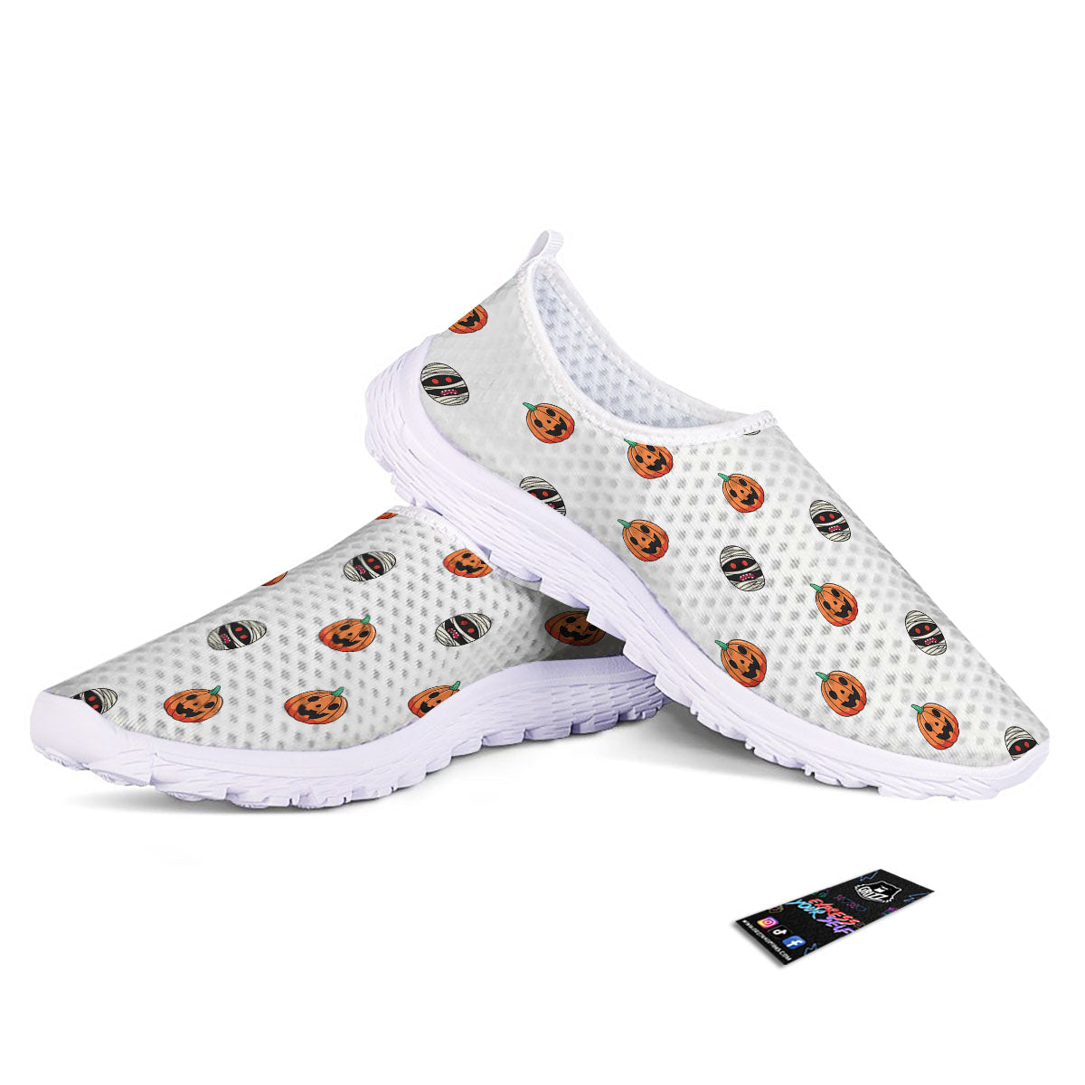 Mummy Halloween Print Pattern Nurse Shoes-grizzshop