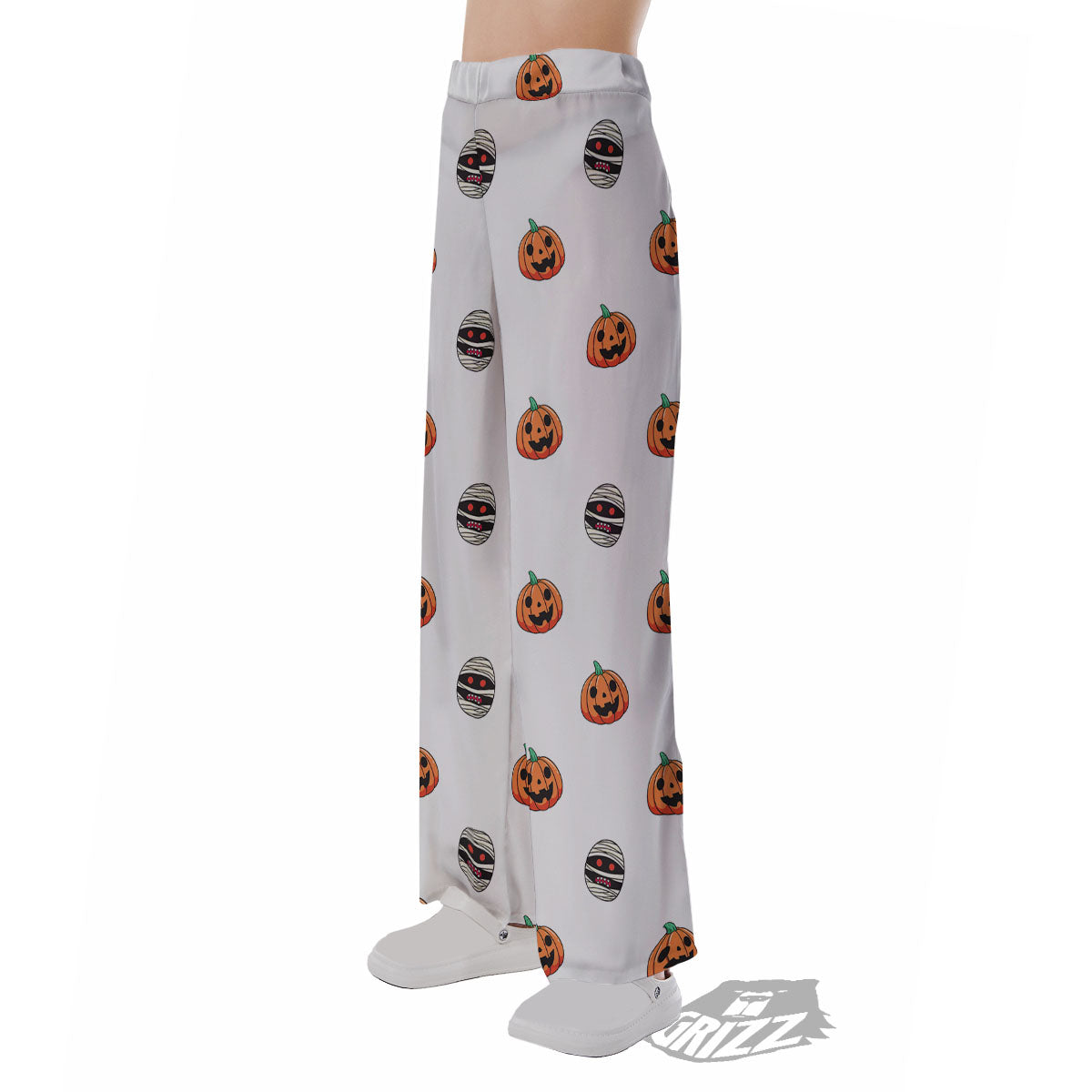 Mummy Halloween Print Pattern Pajama Pants-grizzshop