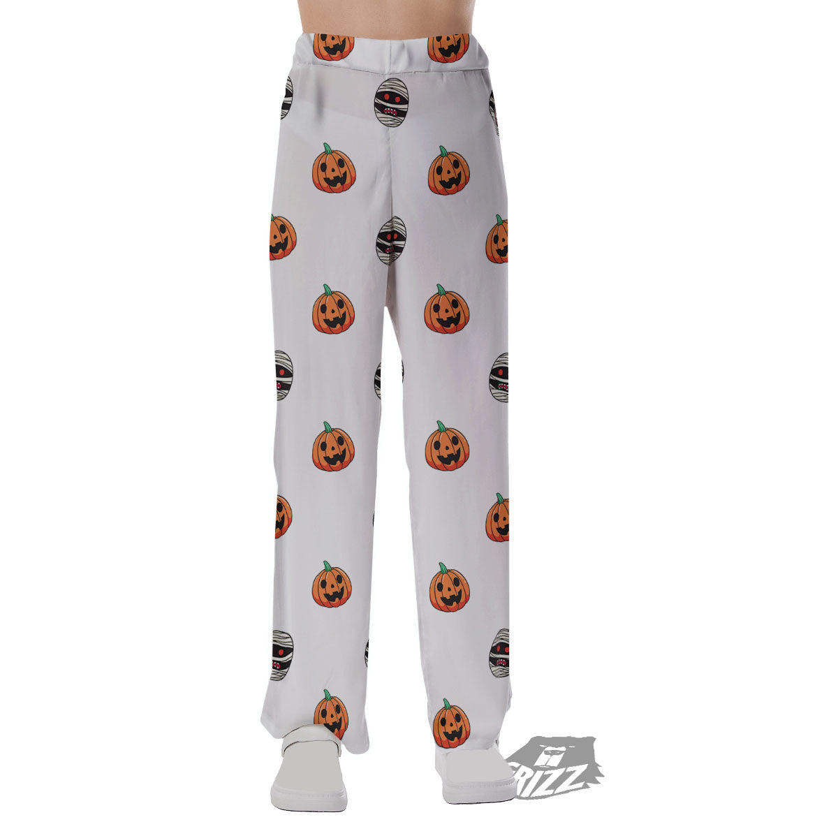 Mummy Halloween Print Pattern Pajama Pants-grizzshop