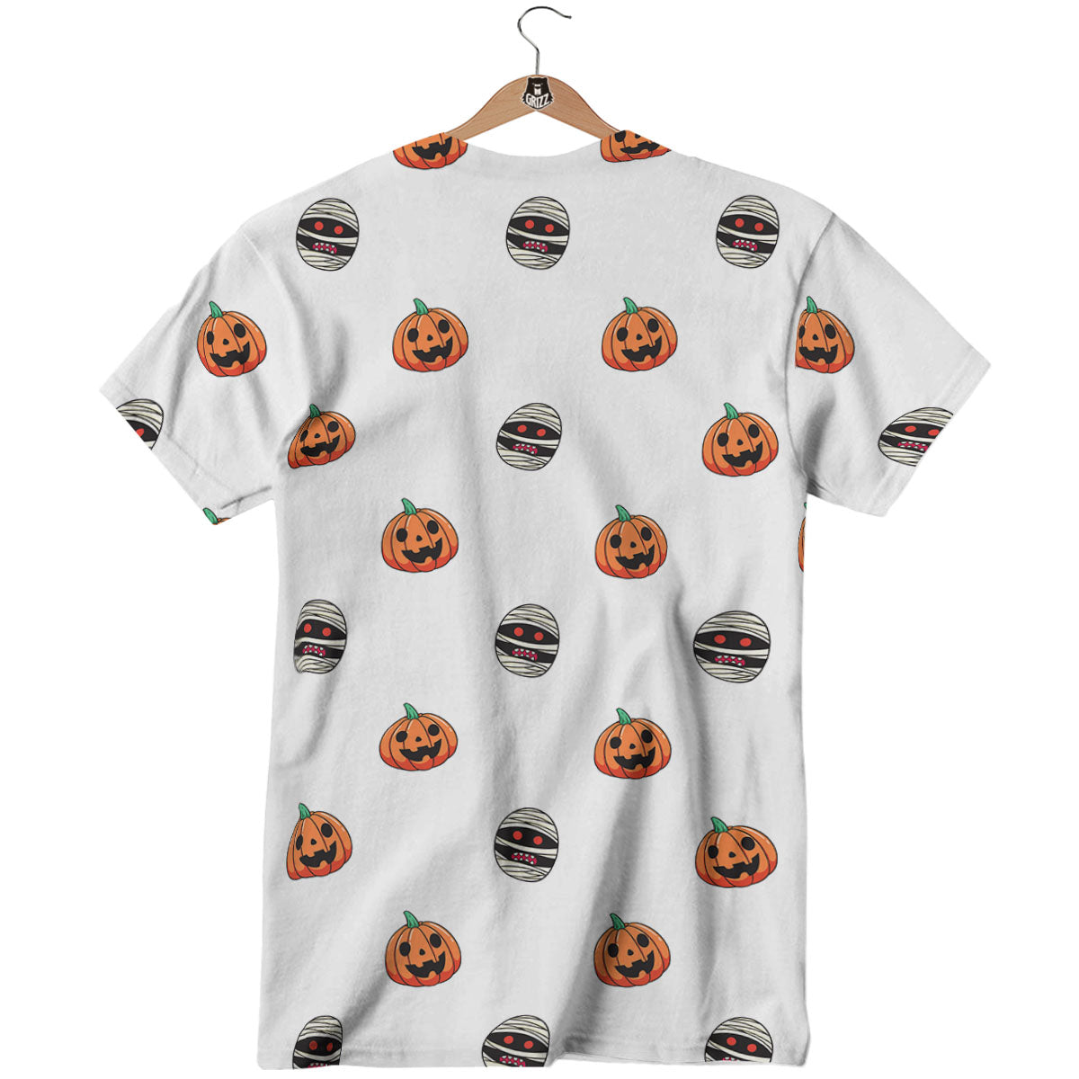 Mummy Halloween Print Pattern T-Shirt-grizzshop